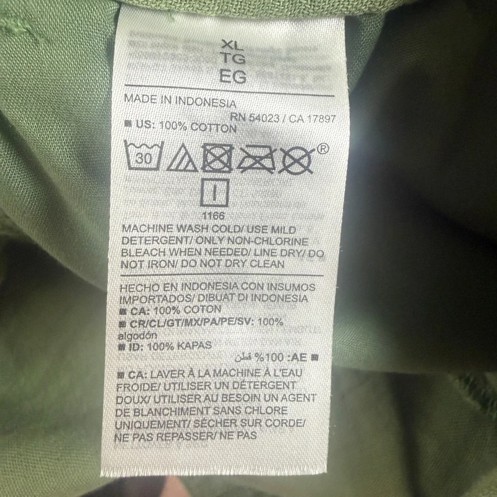 Old Navy Gauze Pull On Shorts Womens XL Olive Green Drawstring Cotton Casual NWT